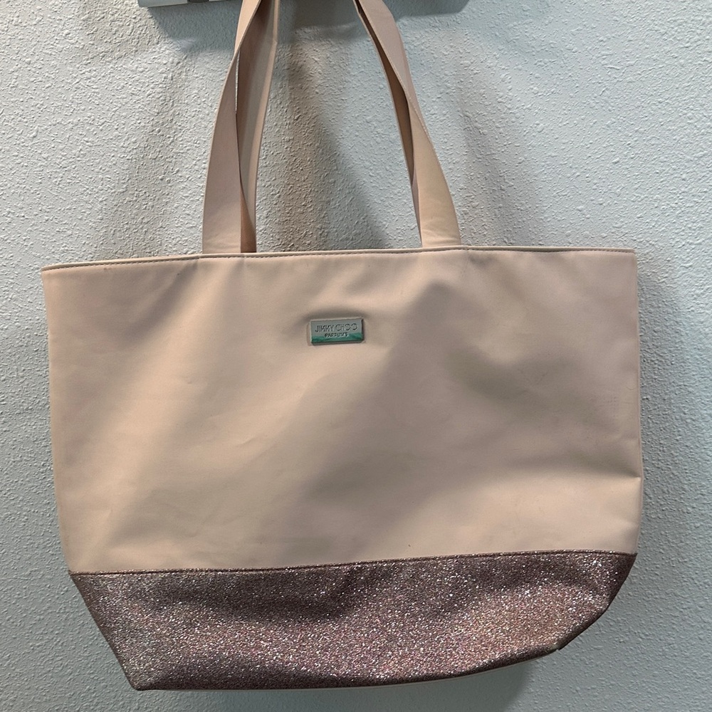 Jimmy Choo Pink and Sparkly Tote Bag
